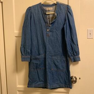 Madewell mini denim dress with pockets